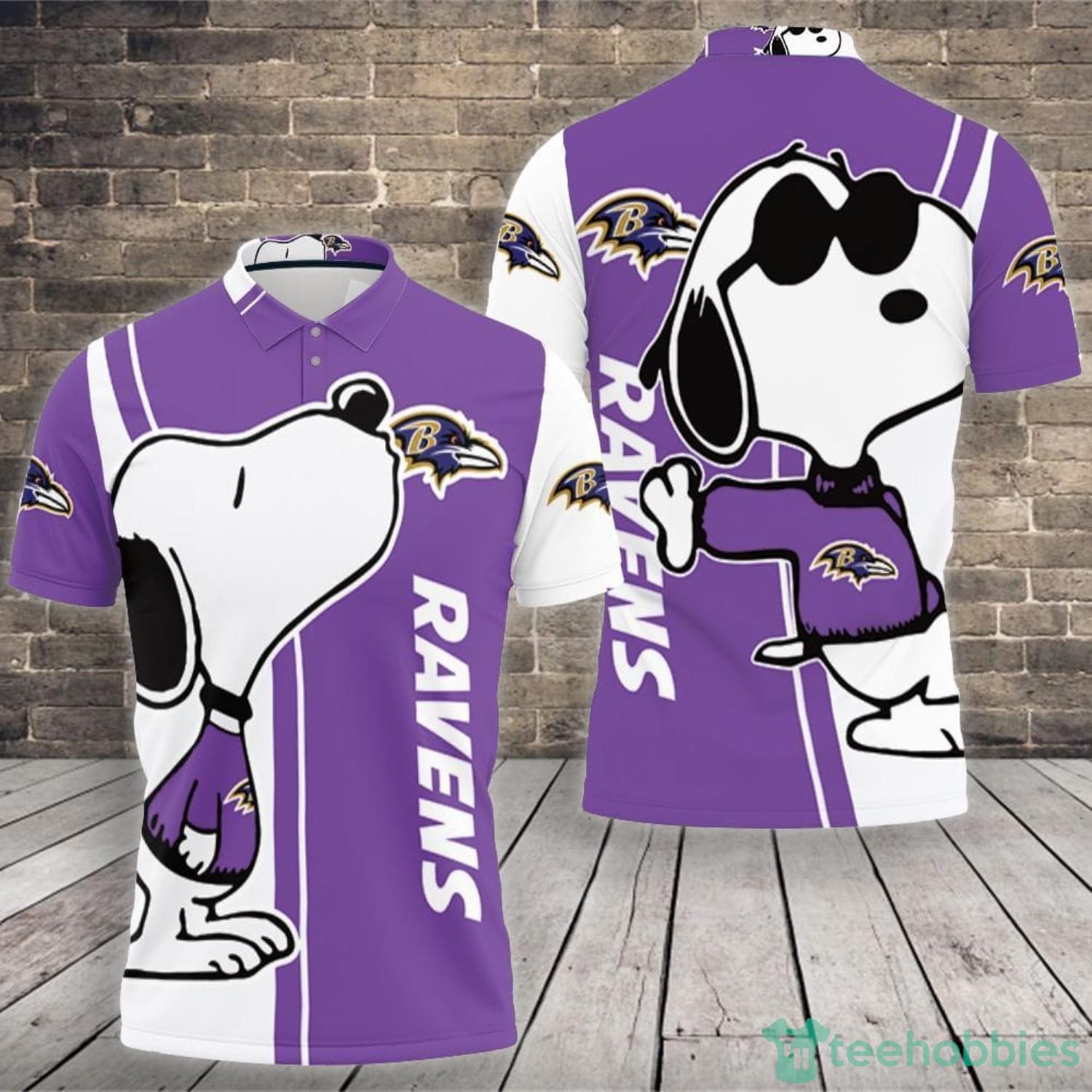 Baltimore Ravens Snoopy Lover Polo Shirt For Sport Fans Product Photo 1
