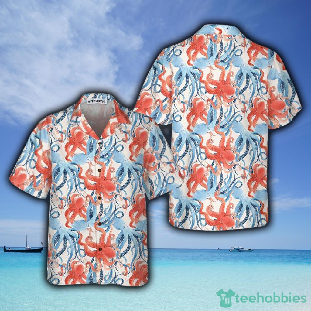 Beautiful Watercolor Octopus Seamless Pattern Hawaiian Shirt For Men And Women - Beautiful Watercolor Octopus Seamless Pattern Hawaiian Shirt For Men And Women Beautiful Watercolor Octopus Seamless Pattern Hawaiian Shirt For Men And Women - Beautiful Watercolor Octopus Seamless Pattern Hawaiian Shirt For Men And Women