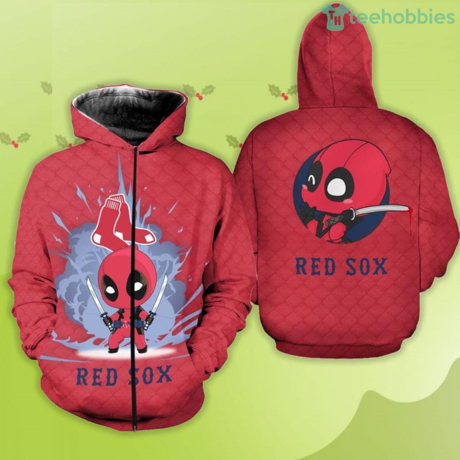 Boston Red Sox Hoodie 3D Deadpool Red Sox Gift - Personalized