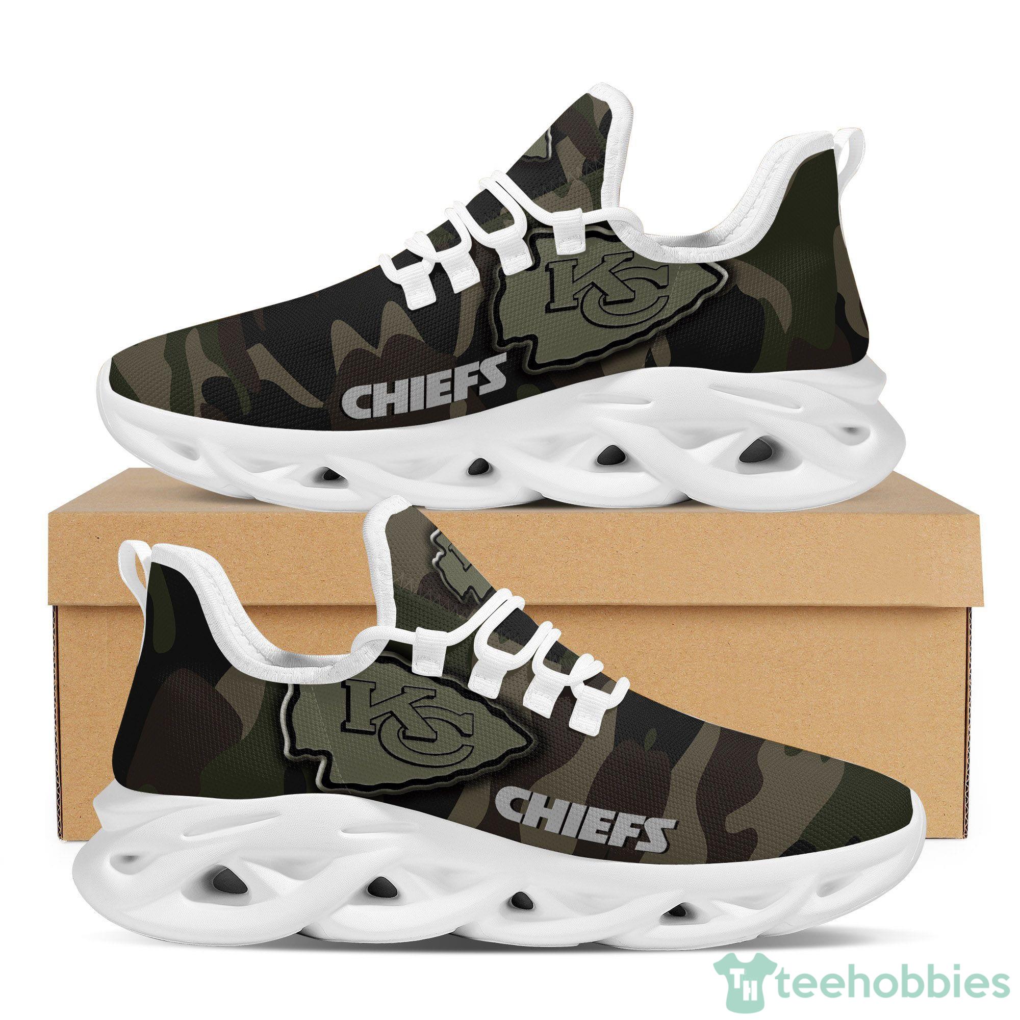 Camo Camouflage Kansas City Chiefs Trending Max Soul Sneaker Shoes For Fans Product Photo 1