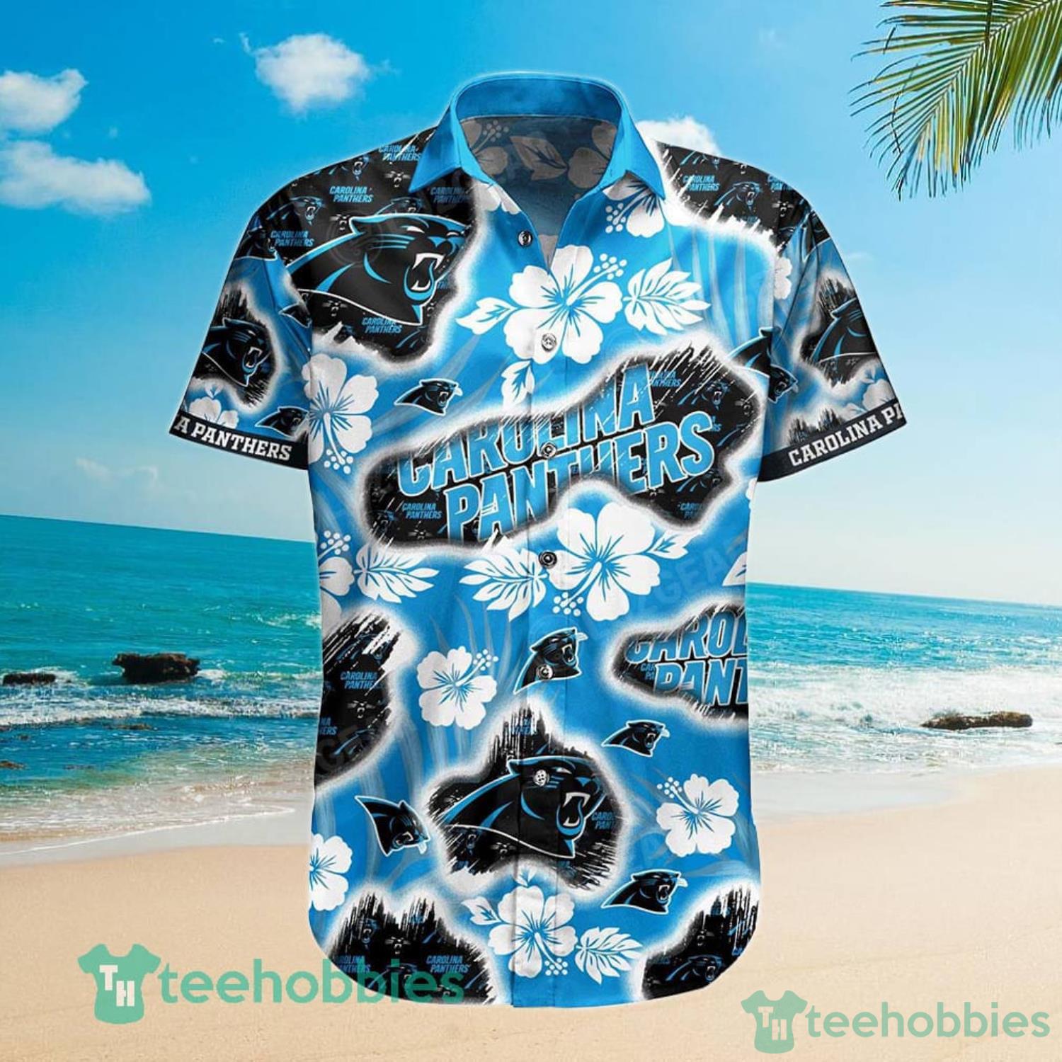 Carolina Panthers NFL Tropical Flower Hawaiian Shirt And Short