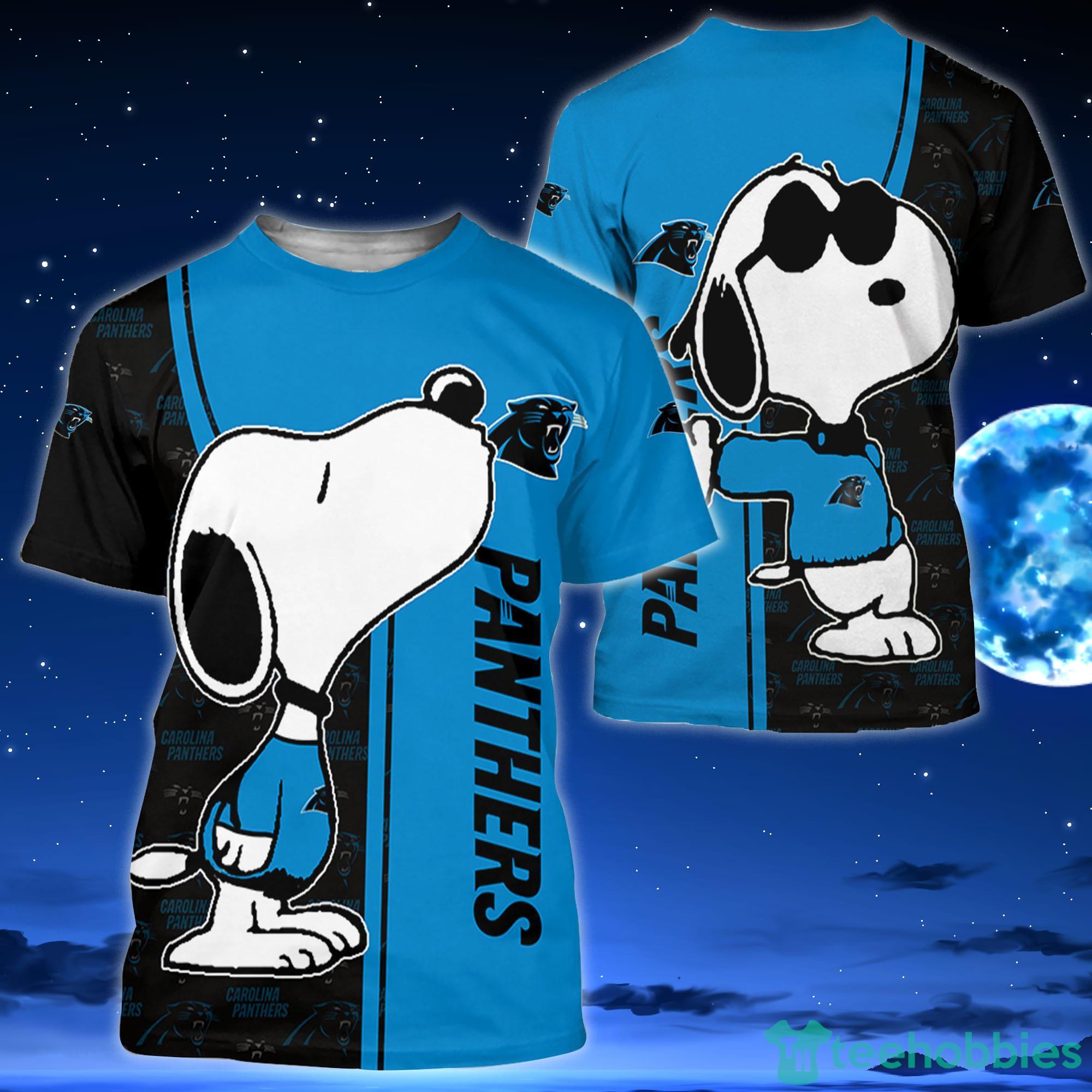 Carolina Panthers Snoopy All Over Printed 3D T-Shirt Hoodie Sweatshirt  Bomber For Sport Fans