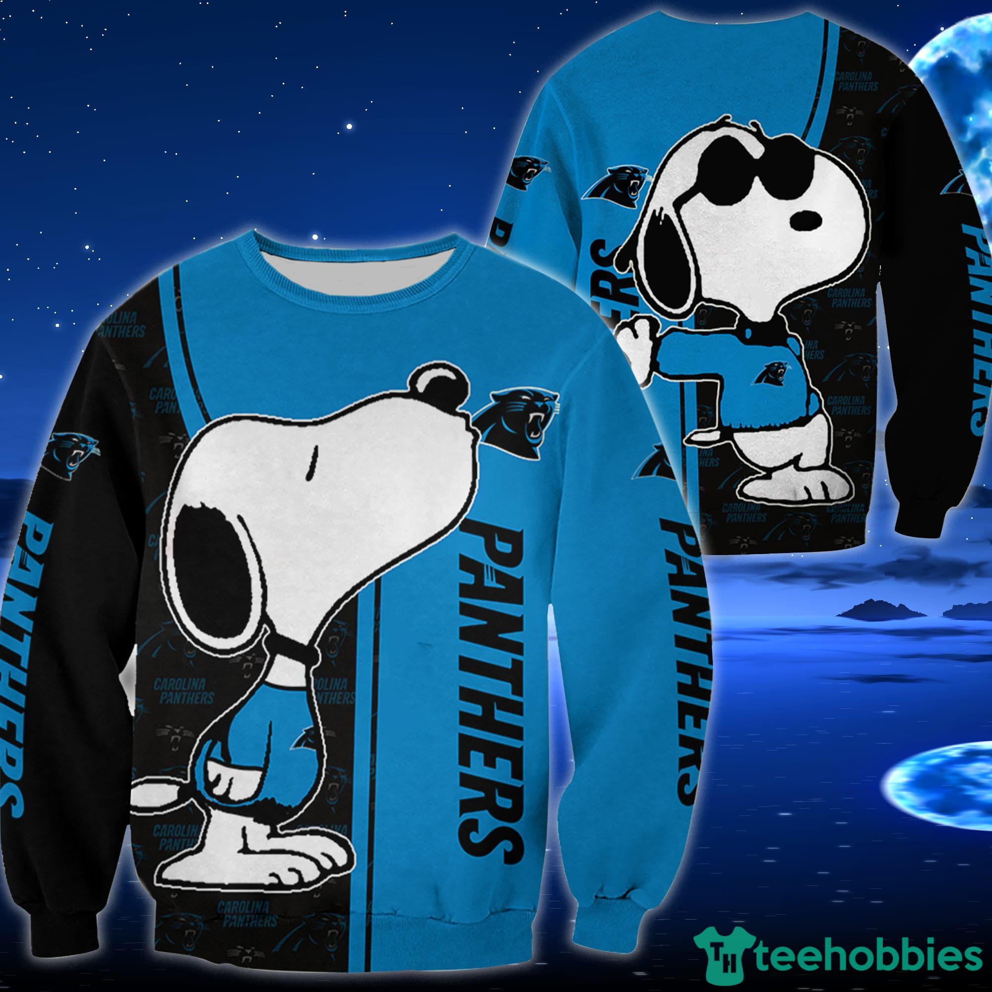 Carolina Panthers Snoopy All Over Printed 3D T-Shirt Hoodie Sweatshirt  Bomber For Sport Fans