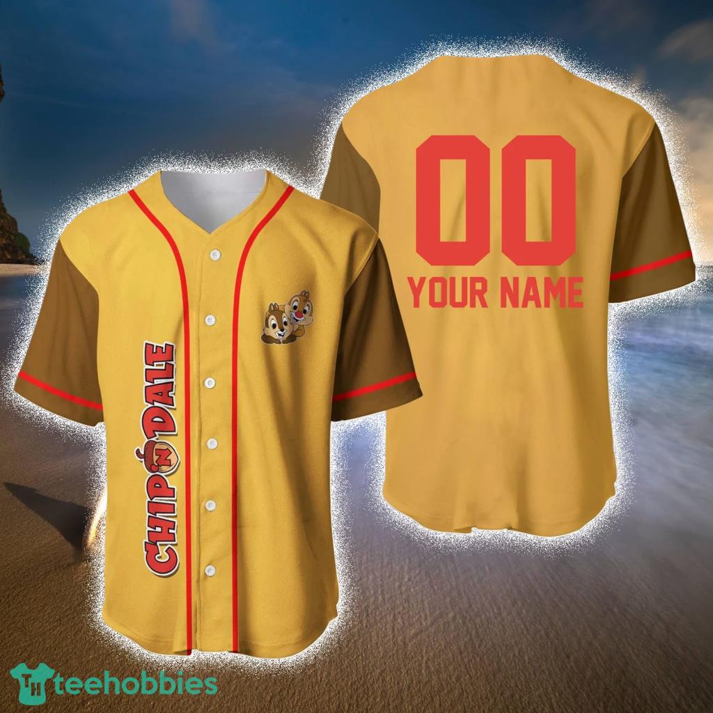 Chip 'n' Dale Gold Brown Red Disney Custom Baseball Jerseys For Men And Women image Chip 'n' Dale Gold Brown Red Disney Custom Baseball Jerseys For Men And Women - Chip 'n' Dale Gold Brown Red Disney Custom Baseball Jerseys For Men And Women
