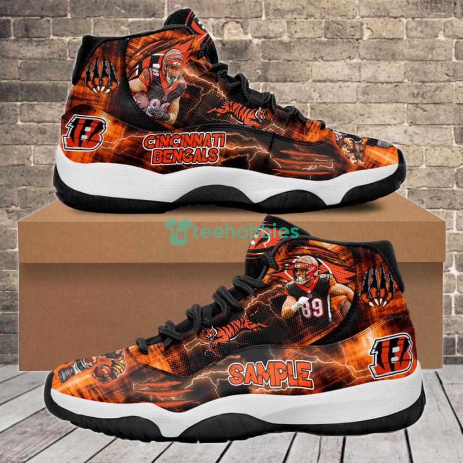 Cincinnati Bengals Drew Sample Air Jordan 11 Shoes Sneaker For Fans Product Photo 1