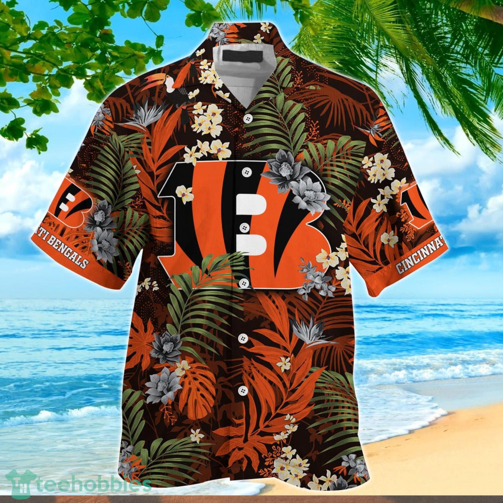 Cincinnati Bengals NFL Graphic Tropical Pattern And US Flag