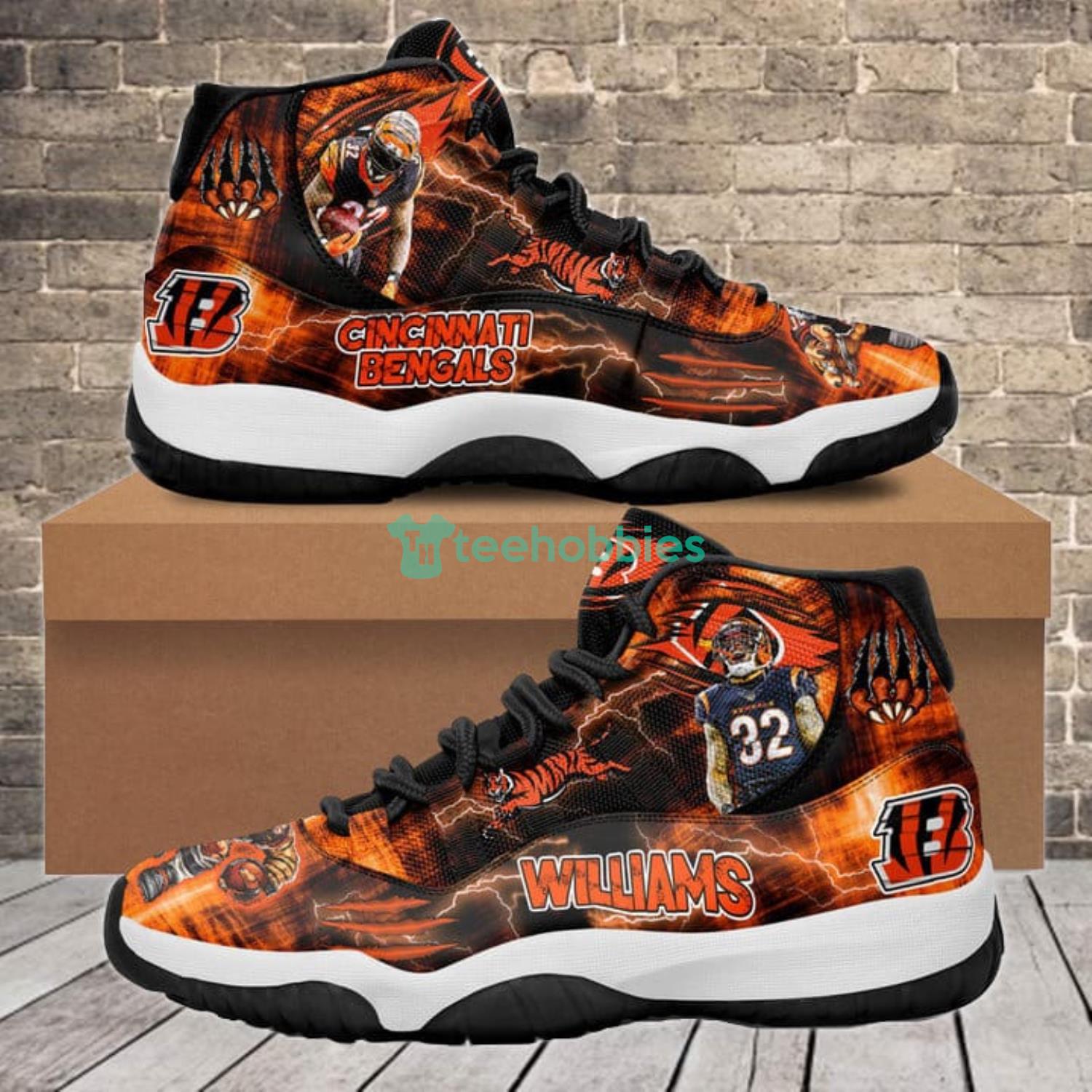 Cincinnati Bengals Trayveon Williams Air Jordan 11 Shoes Sneaker For Fans Product Photo 1