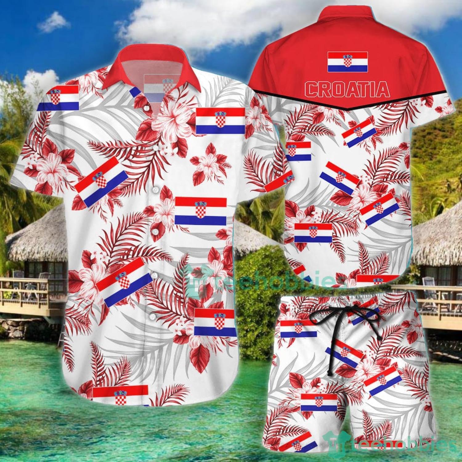 Croatia National Soccer Team Qatar World Cup 2022 Season Winter World Cup Hawaiian Shirt And Short For Fans Product Photo 1 Croatia National Soccer Team Qatar World Cup 2022 Season Winter World Cup Hawaiian Shirt And Short For Fans Product Photo 1