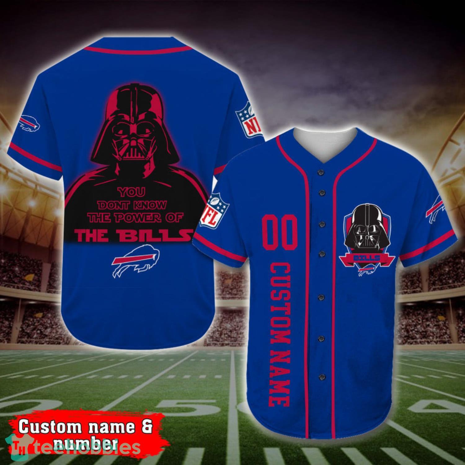 Buffalo Bills NFL Custom Name Baseball Jersey Shirt Halloween