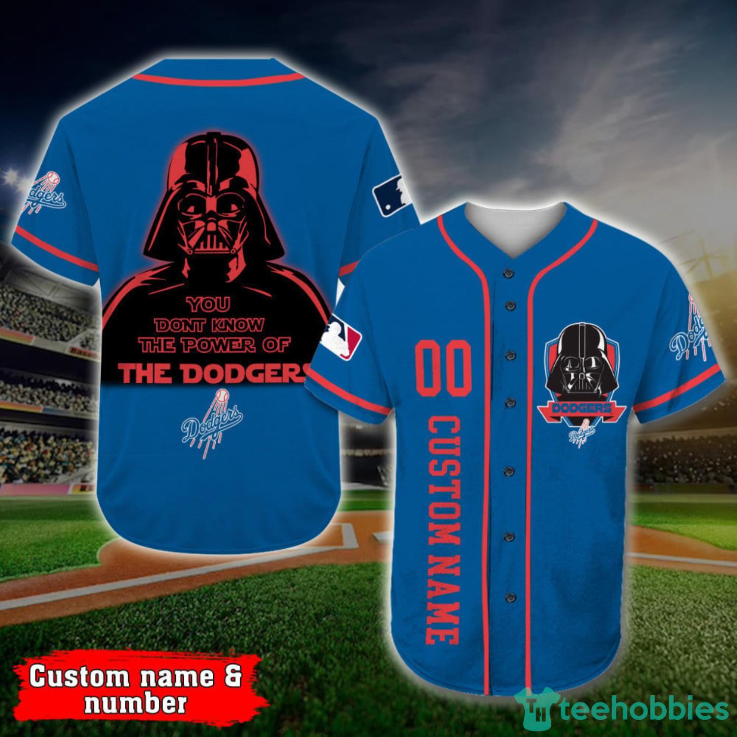 Custom Name And Number Los Angeles Dodgers Darth Vader Star