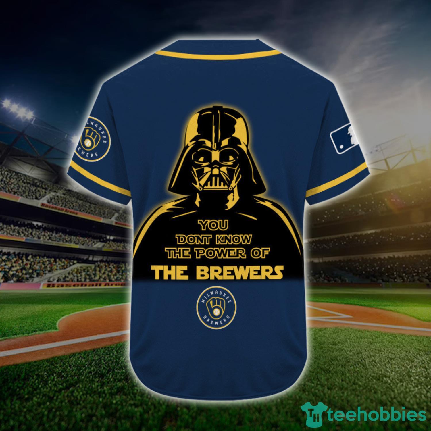 Custom Name And Number Milwaukee Brewers Darth Vader Star Wars