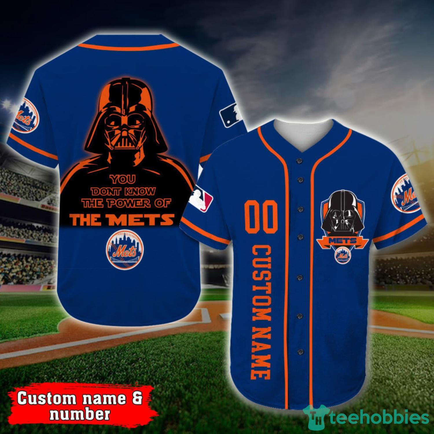 Custom Name And Number New York Mets Darth Vader Star Wars Baseball Jersey  Shirt