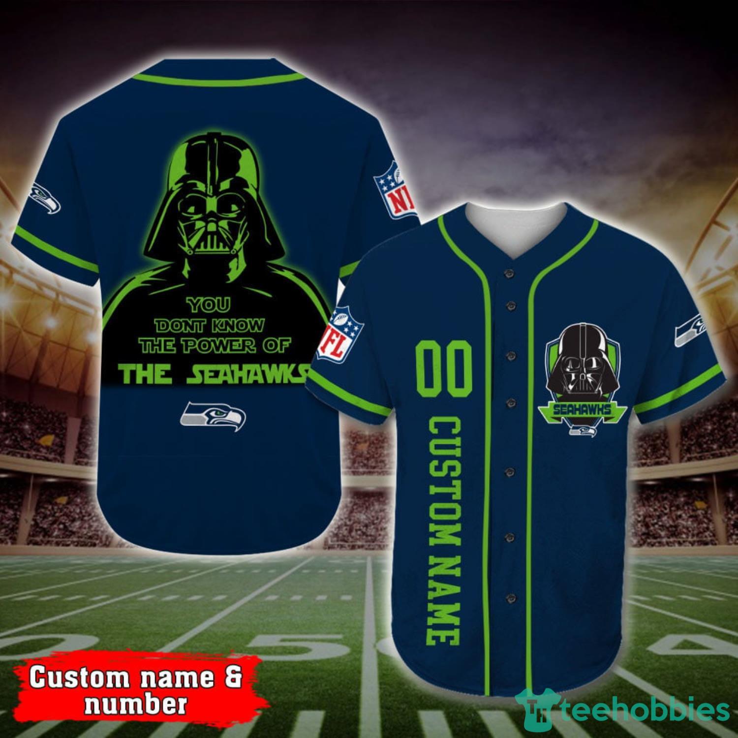 Custom Name And Number Seattle Seahawks Darth Vader Star