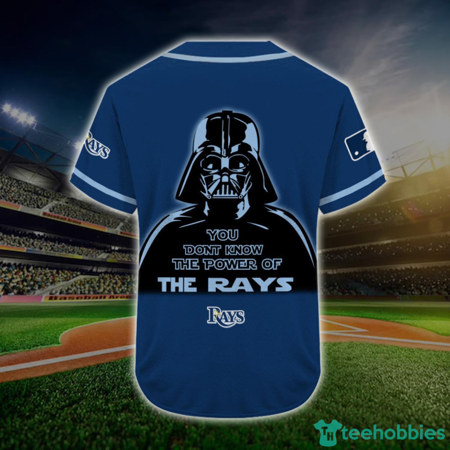 Custom Name And Number Tampa Bay Rays Darth Vader Star Wars Baseball Jersey  Shirt Navy