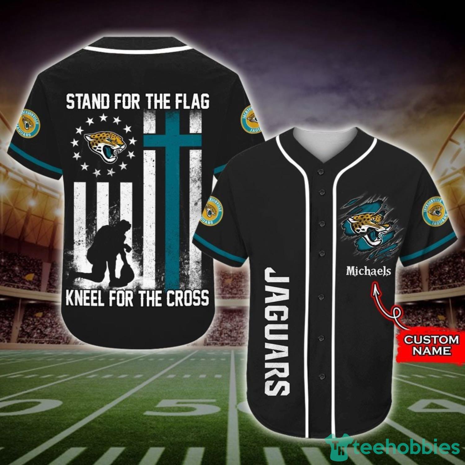 Custom Name Jacksonville Jaguars Stand For The Flag Kneel For