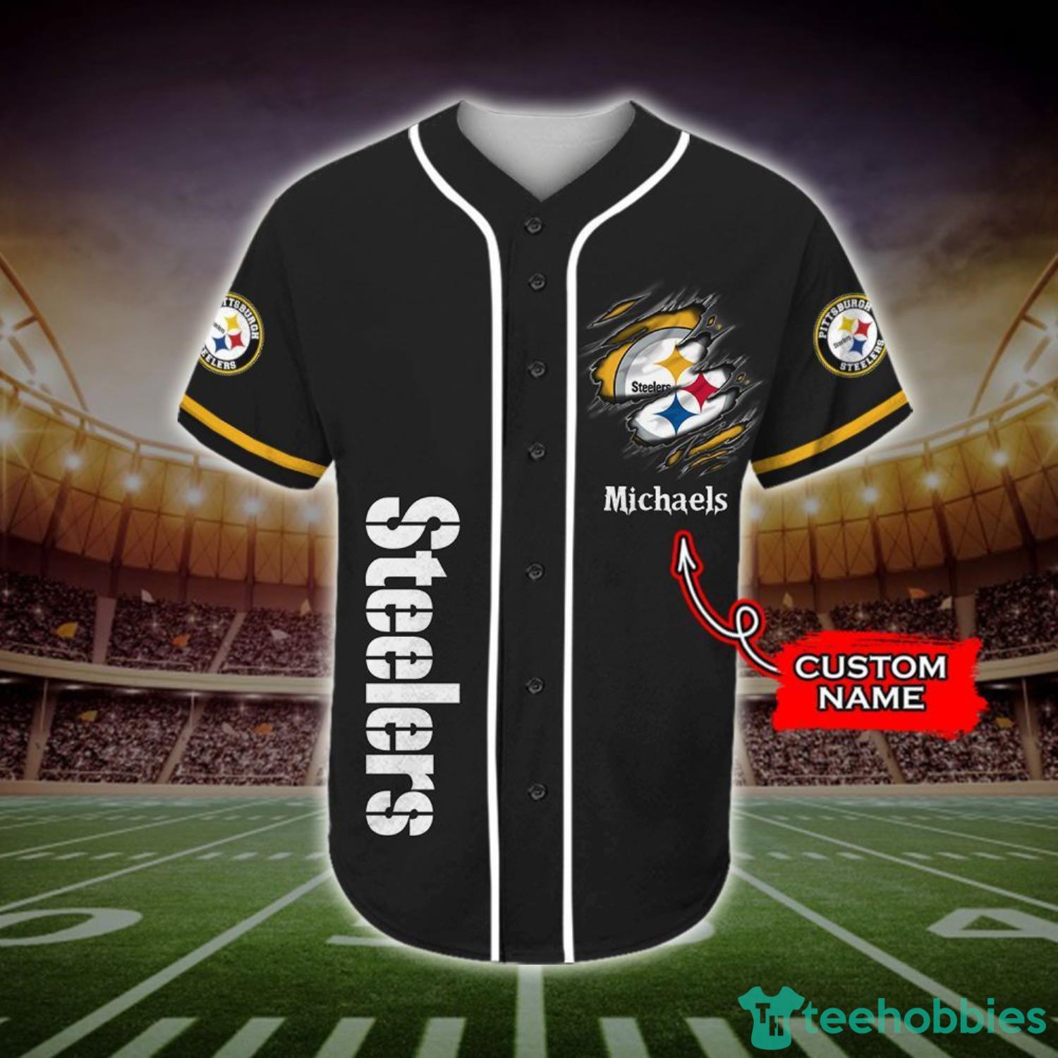 AVAILABLE Pittsburgh Steelers Baseball Jersey 1