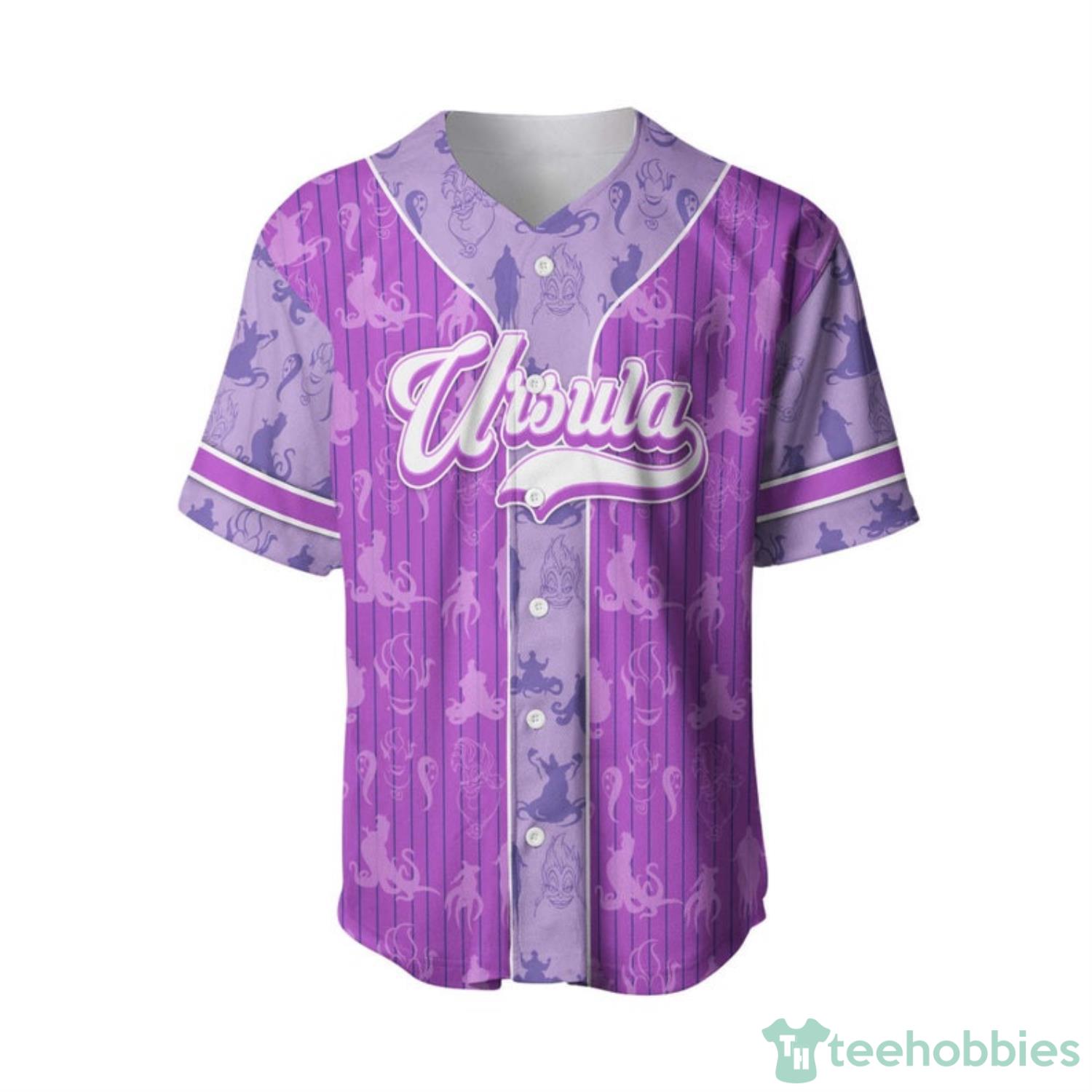 Villian Ursula Little Mermaid Purple Black AOP 3D BASEBALL JERSEY SHIRT US  Size