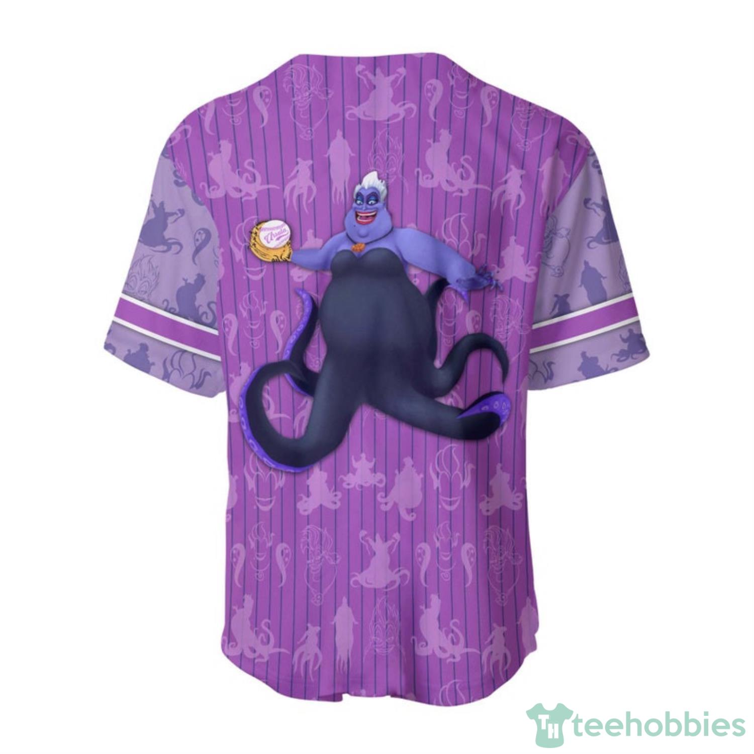 Villian Ursula Little Mermaid Purple Black AOP 3D BASEBALL JERSEY SHIRT US  Size