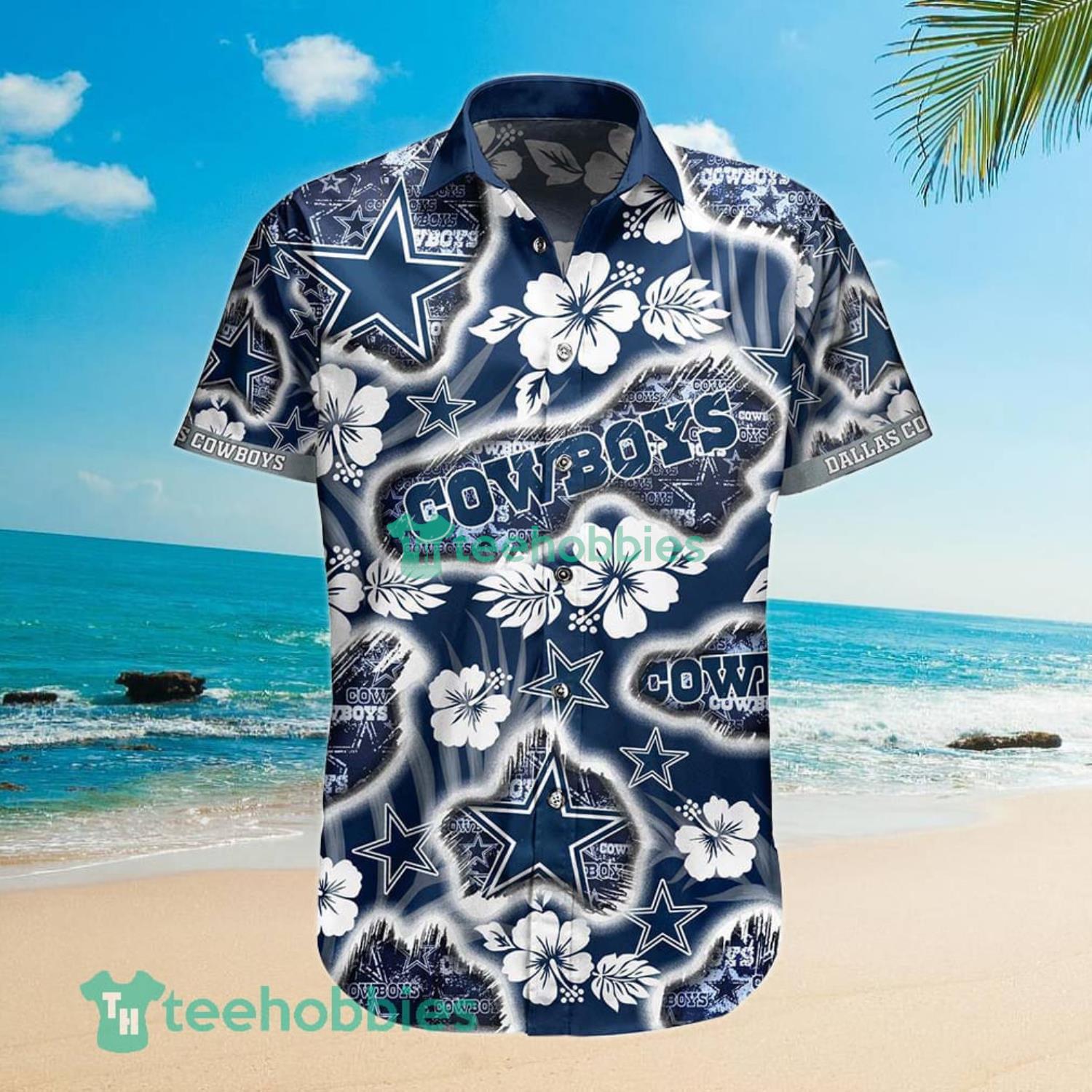 Nfl Dallas Cowboys Tropical Flower Short Sleeve Trendy Hawaiian