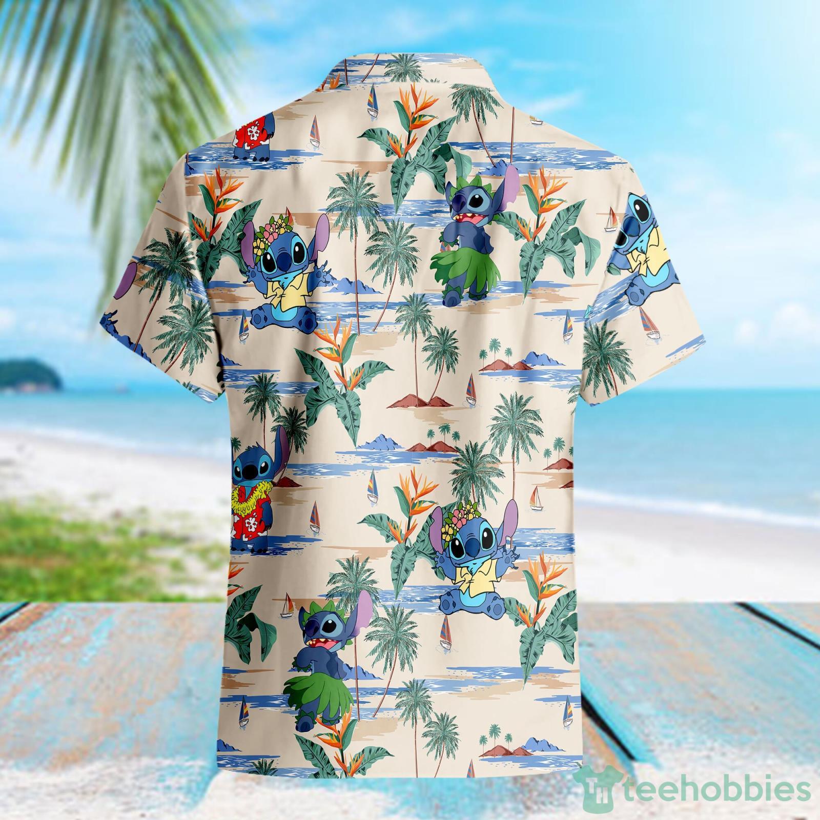 Floral Lilo And Stitch Hibiscus Aloha Shirt Hawaiian Shirt - Binteez