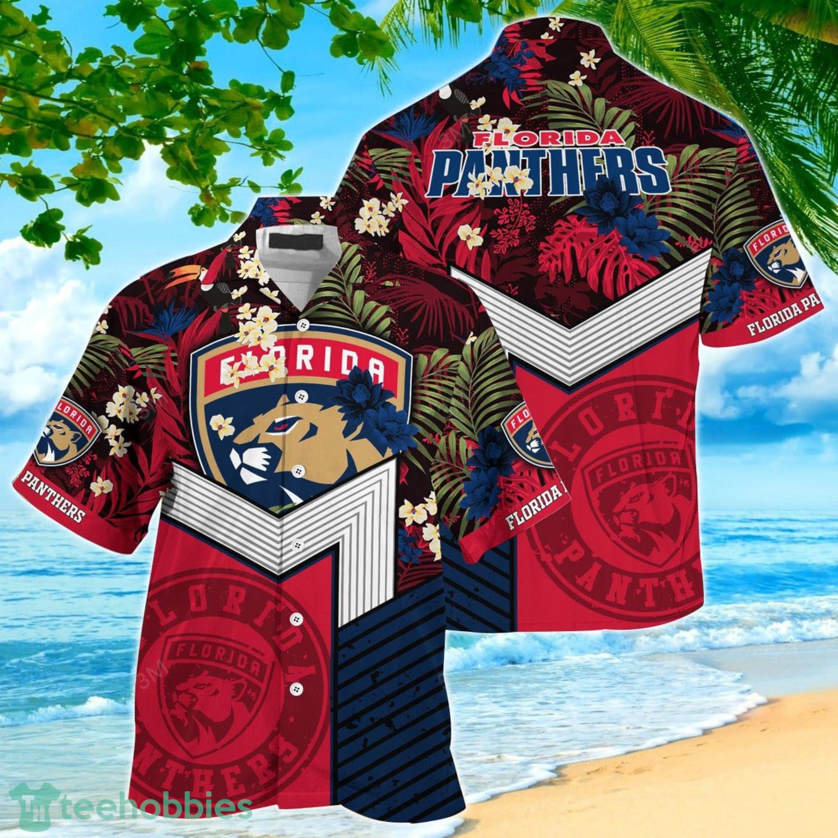 The best selling] Florida Panthers NHL Floral Unisex Full Print Hawaiian  Shirt
