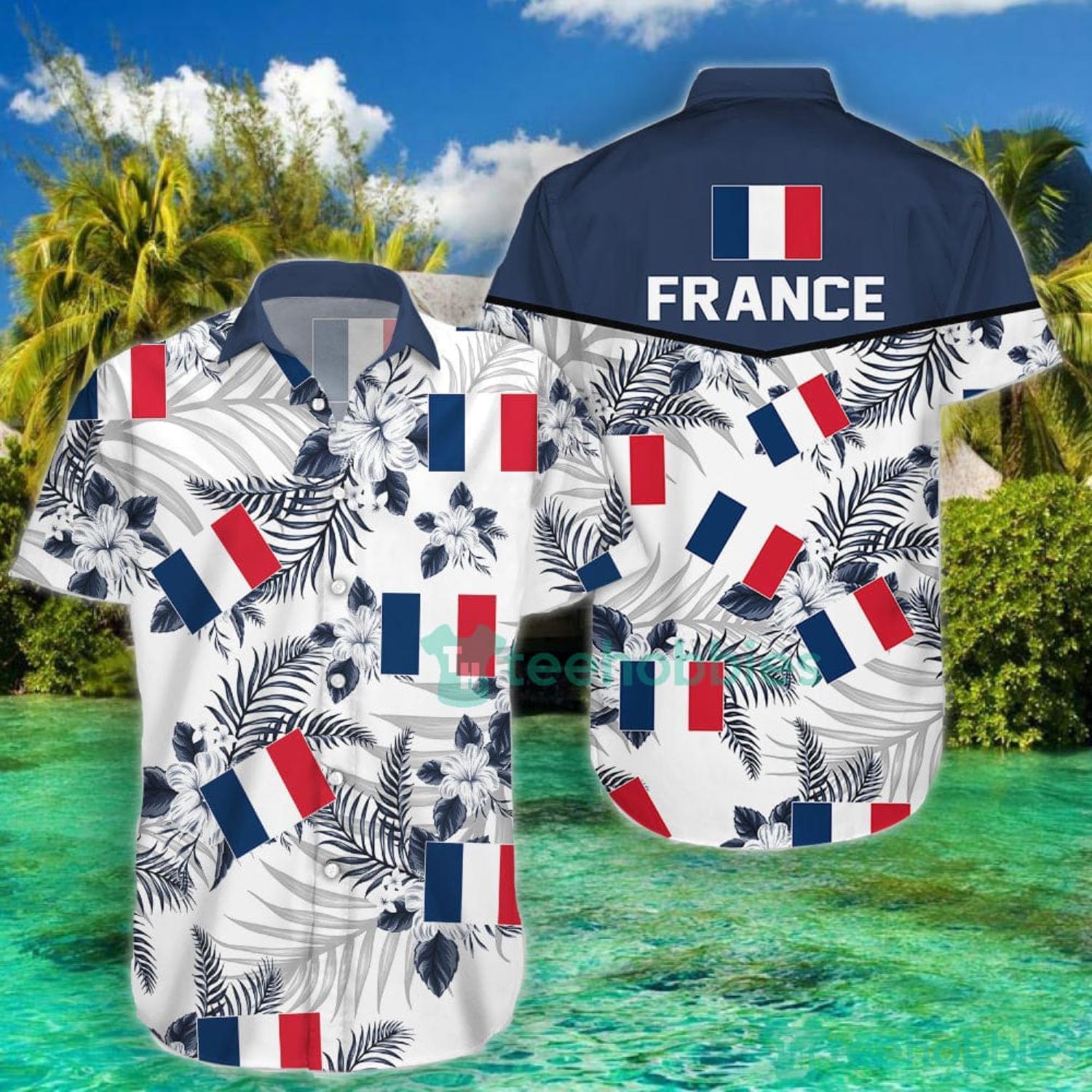 France National Soccer Team Qatar World Cup 2022 Season Winter World Cup Hawaiian Shirt And Short For Fans Product Photo 3 France National Soccer Team Qatar World Cup 2022 Season Winter World Cup Hawaiian Shirt And Short For Fans Product Photo 3