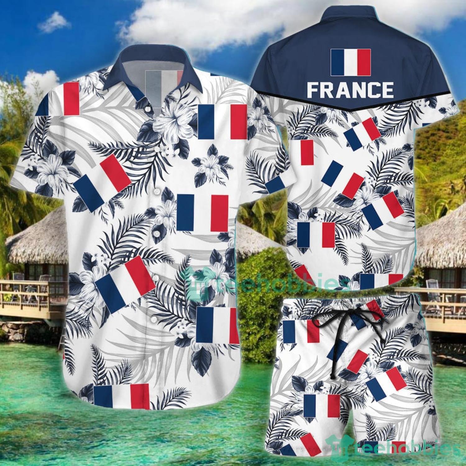 France National Soccer Team Qatar World Cup 2022 Season Winter World Cup Hawaiian Shirt And Short For Fans Product Photo 1 France National Soccer Team Qatar World Cup 2022 Season Winter World Cup Hawaiian Shirt And Short For Fans Product Photo 1