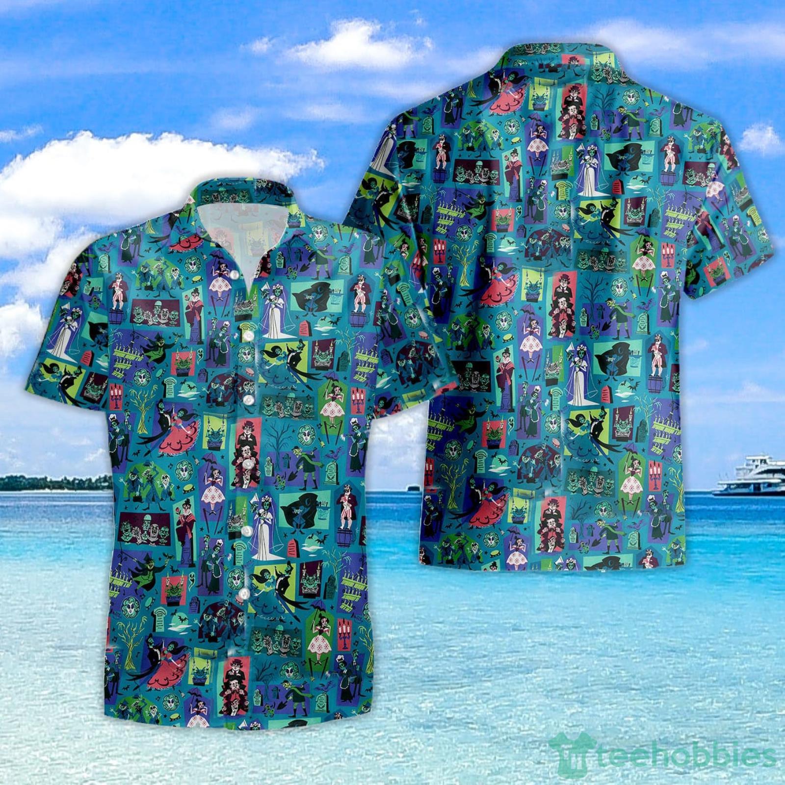 Haunted Mansion Hawaiian Shirt Product Photo 1 Haunted Mansion Hawaiian Shirt Product Photo 1