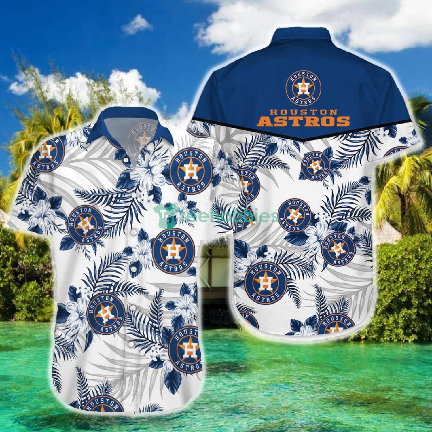 Houston Astros Baseball American Pattern Tree Gift Hawaiian Shirt