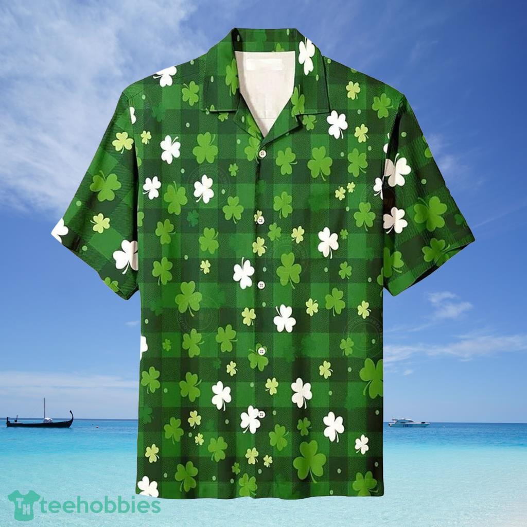 Irish Pride Happy St Patricks Day Shamrock Tartan Hawaiian Shirt