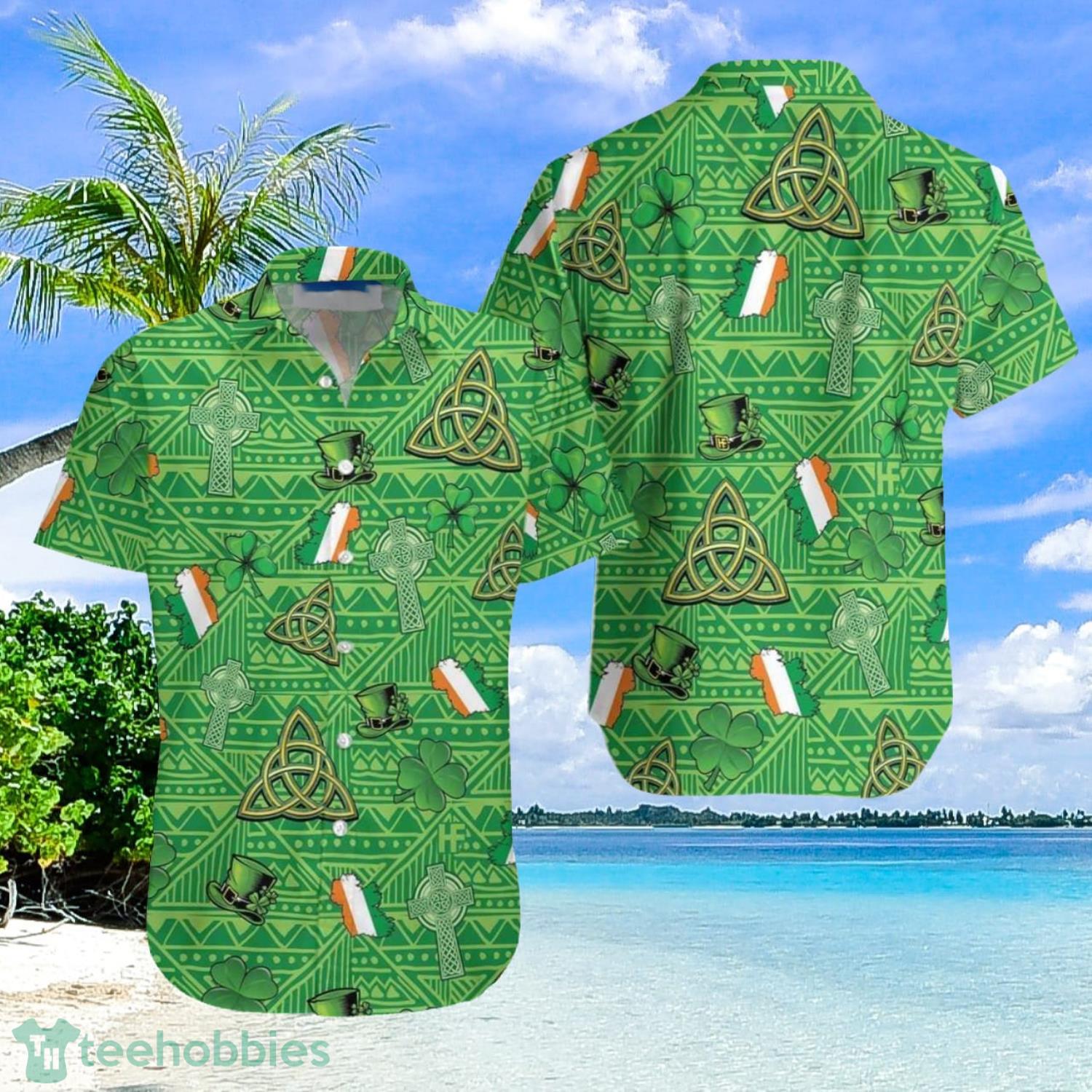 Irish Saint Patrick’s Day Aloha Hawaiian Shirts Product Photo 1