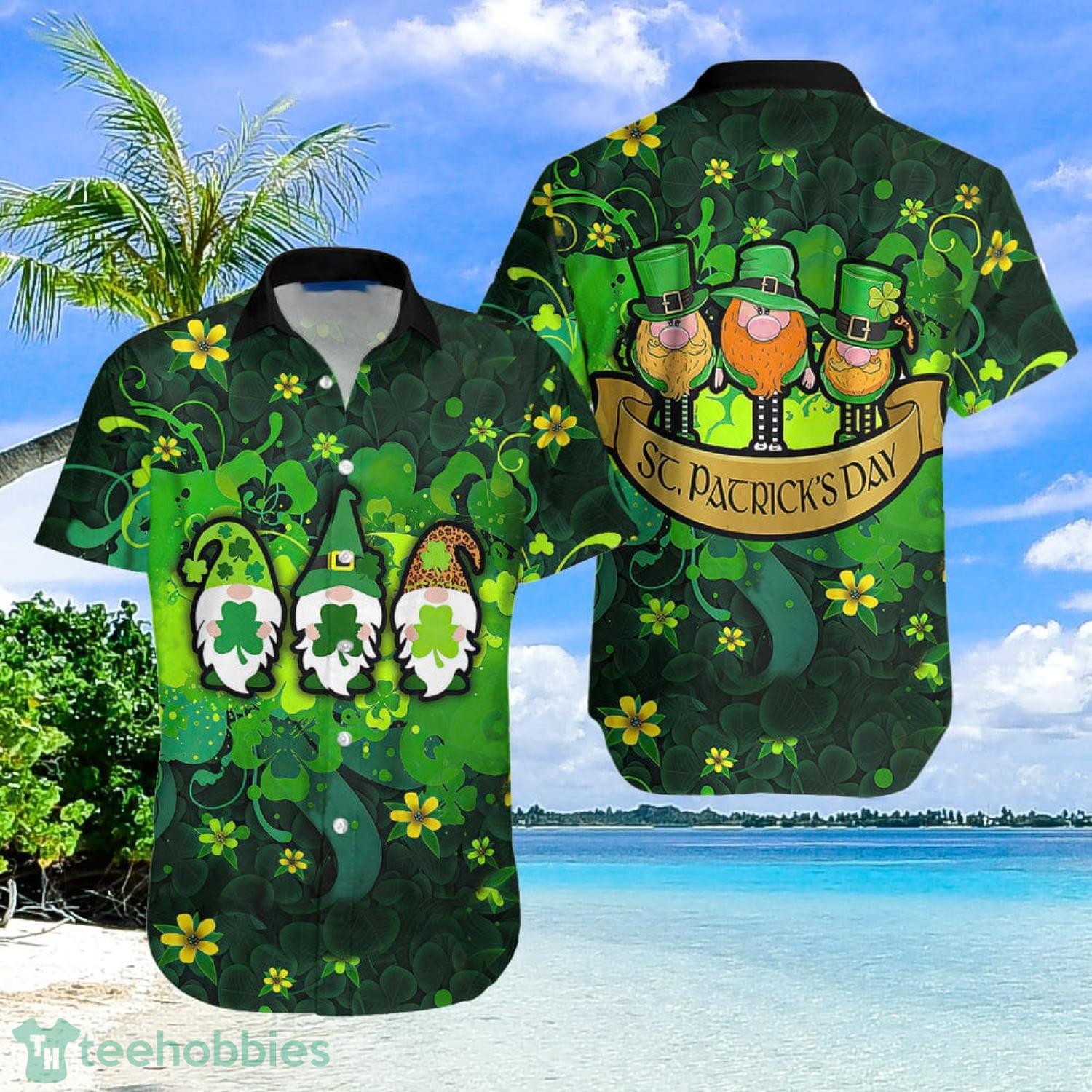 Irish Saint Patricks Day Gnome Aloha Hawaiian Shirts Product Photo 1