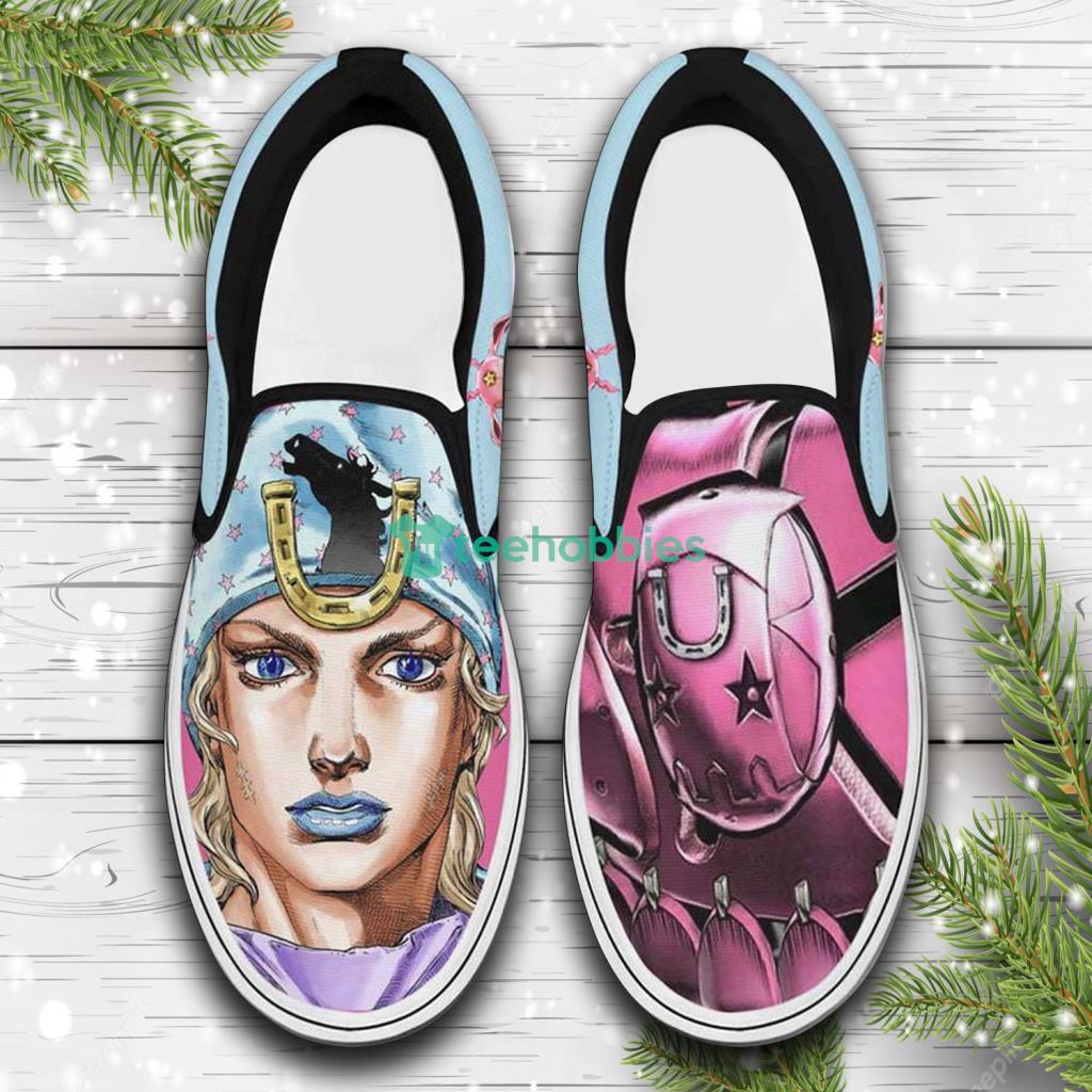 Johnny Joestar Custom Anime JoJo's Bizarre Adventure Slip On Sneakers Shoes image Johnny Joestar Custom Anime JoJo's Bizarre Adventure Slip On Sneakers Shoes Product Photo 1