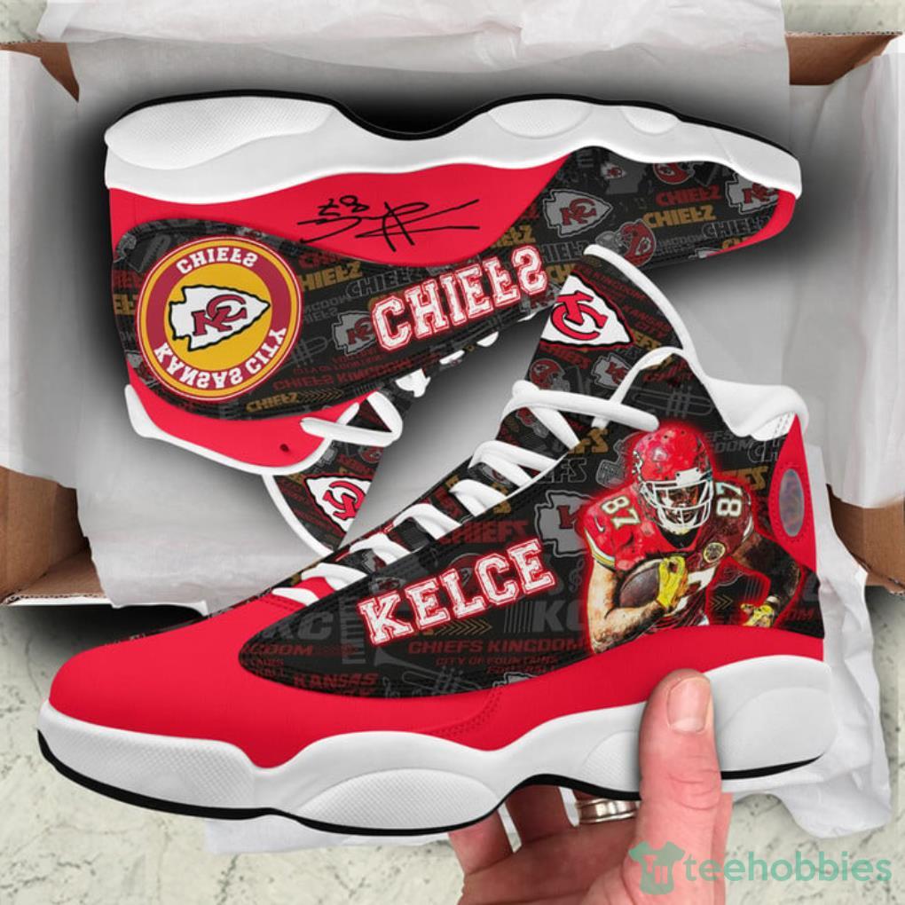 Travis Kelce Wears Air Jordan 14 Sneakers at Chiefs Parade