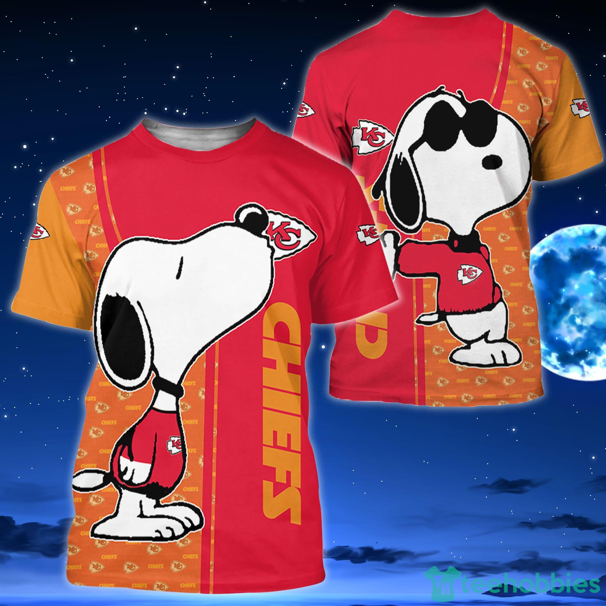 Kansas City Chiefs Snoopy All Over Printed 3D T-Shirt Hoodie