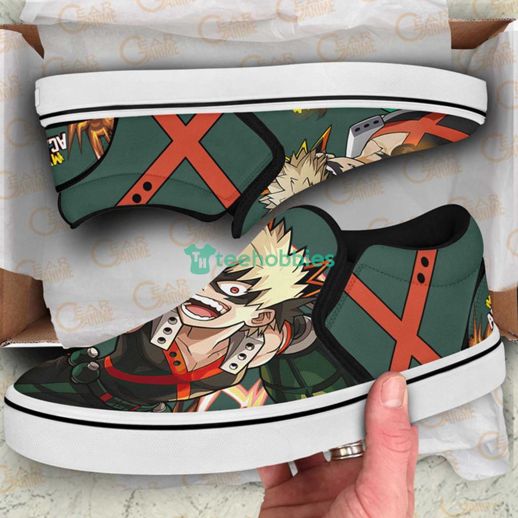Katsuki Bakugo Custom Anime My Hero Academia Slip On Sneakers Shoes Product Photo 1 Katsuki Bakugo Custom Anime My Hero Academia Slip On Sneakers Shoes Product Photo 1