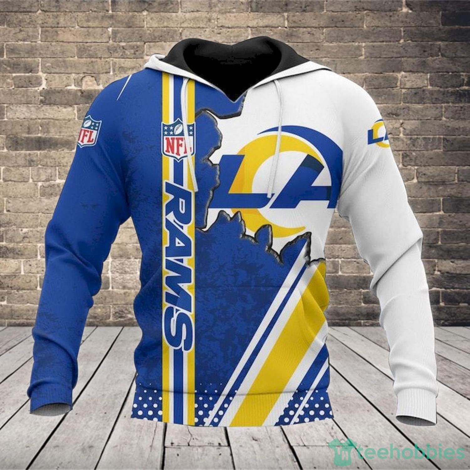 NFL Los Angeles Rams Blue Unisex Hoodie, Zip Hoodie 3D All Over Print For  Fans