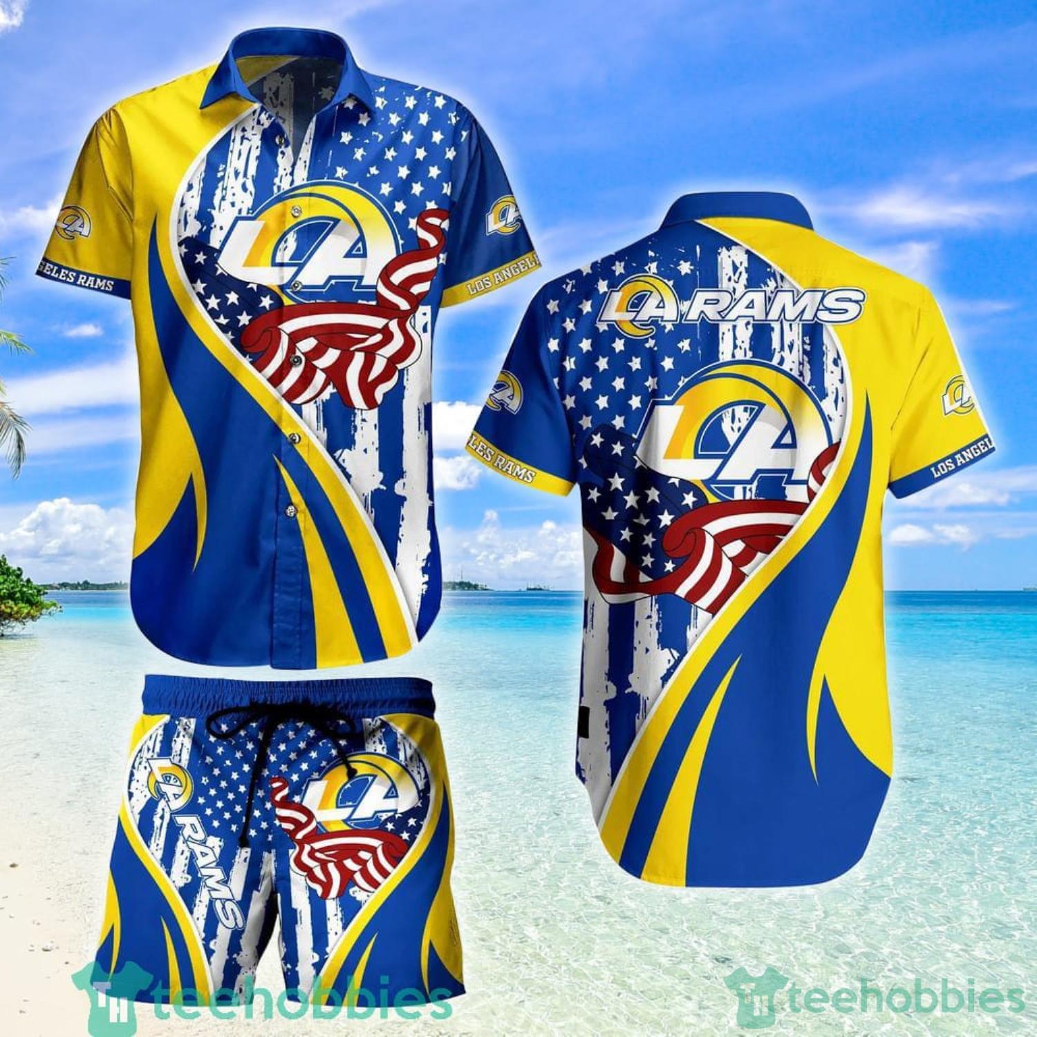 Los Angeles Rams NFLVintage US Flag Hawaiian Shirt And Shorts
