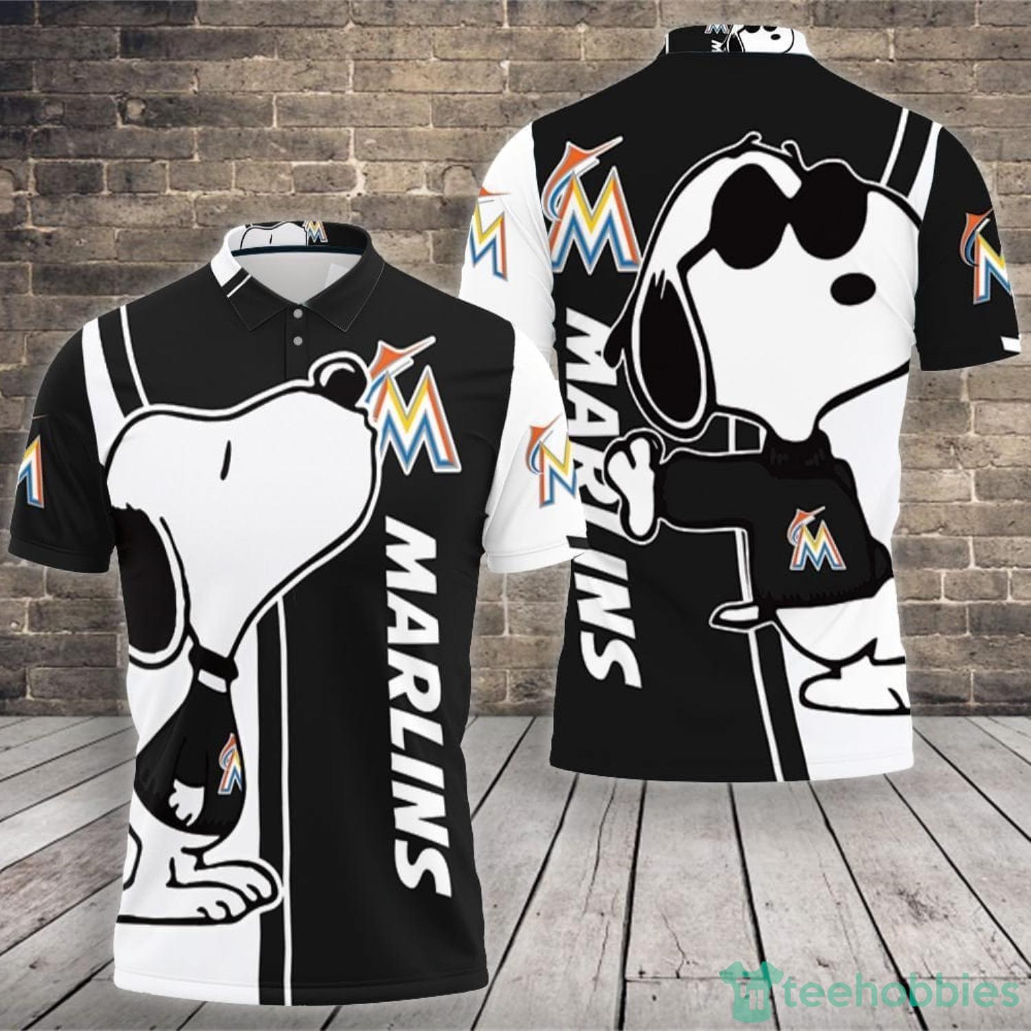Marlins Snoopy Lover Polo Shirt For Sport Fans Product Photo 1