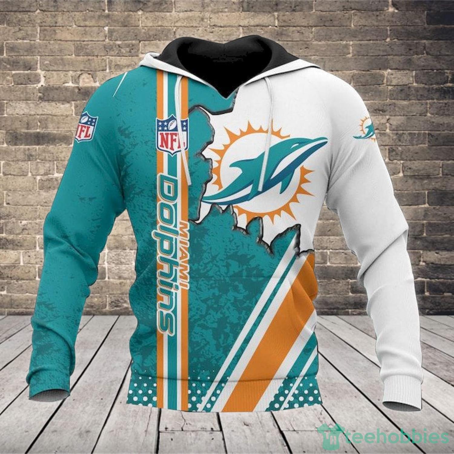 Miami Dolphins 3D Football NFL Hoodie For Fans Product Photo 1 Miami Dolphins 3D Football NFL Hoodie For Fans Product Photo 1