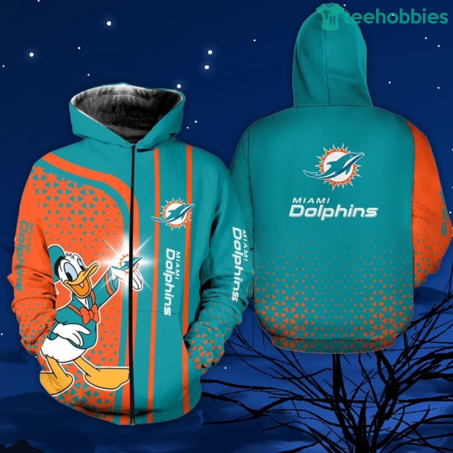 Miami Dolphins Donald Hoodie Zip up Hoodie T-shirt Bomber Sweater