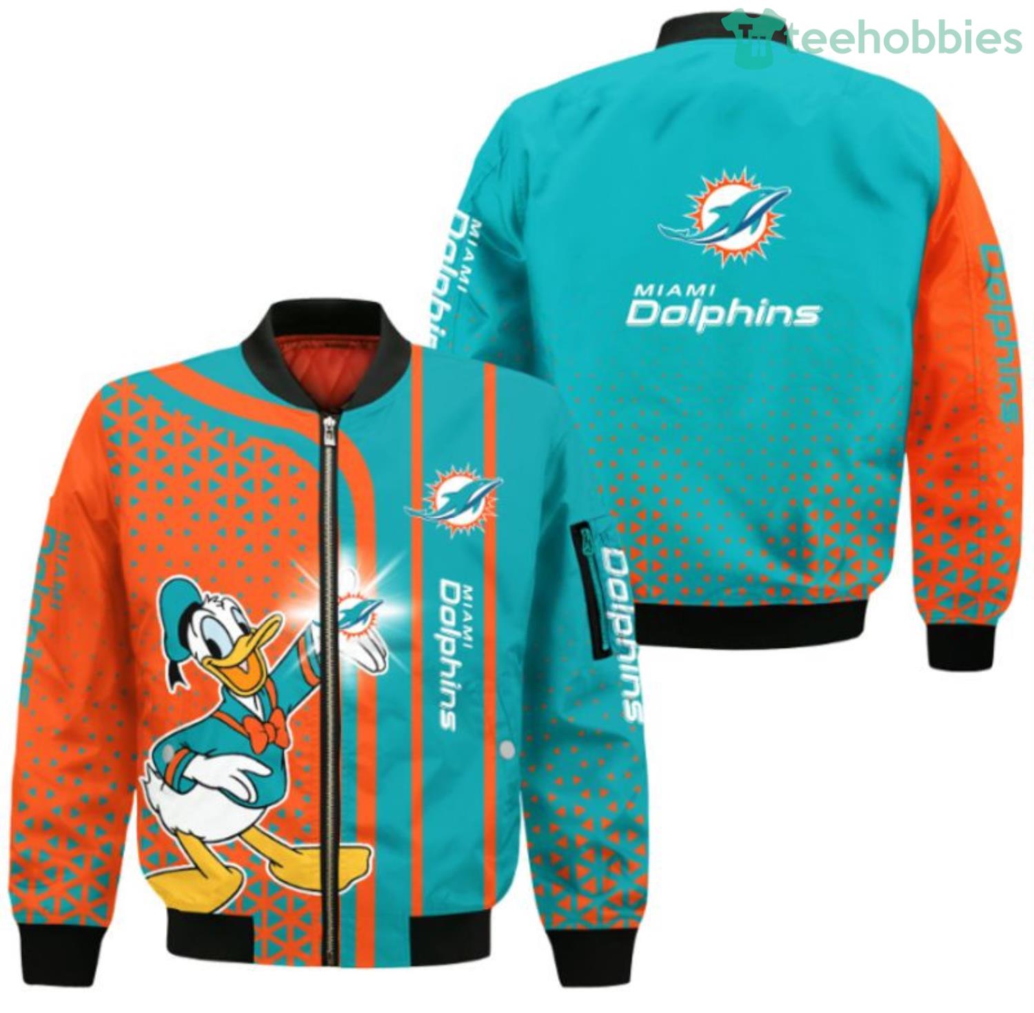 Miami Dolphins Snoopy All Over Printed 3D T-Shirt Hoodie Sweatshirt Bomber  For Sport Fans