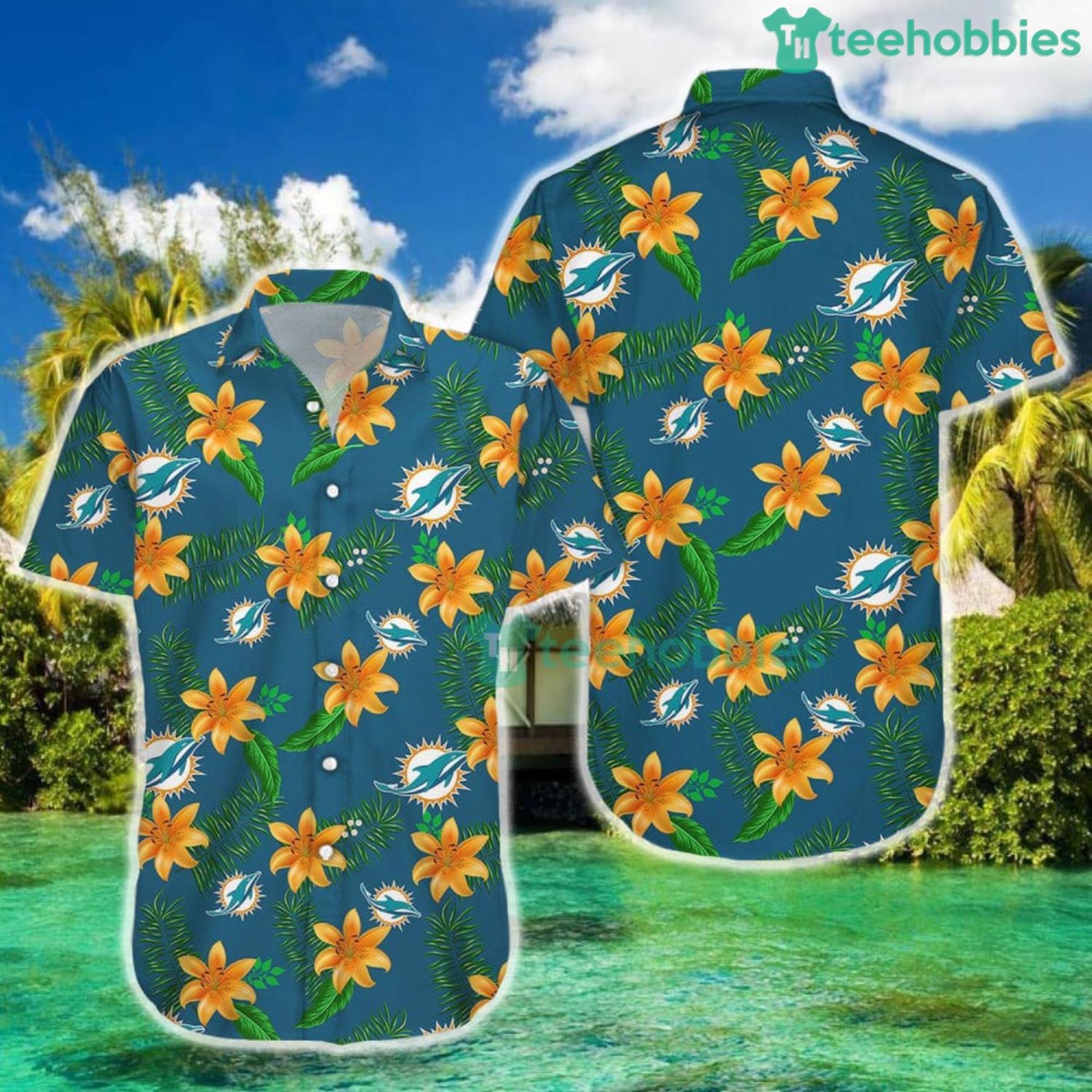 Miami Dolphins NFL Hawaiian shirt Custom Name Summer Gift - Freedomdesign