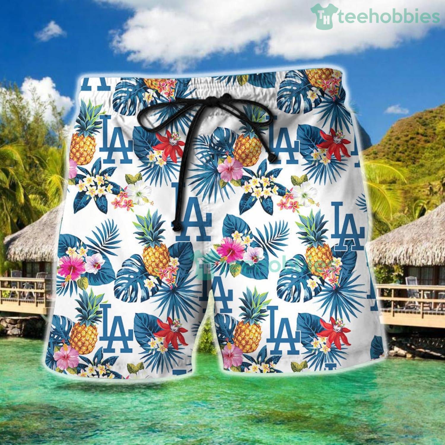 MLB LA Dodgers Hawaiian Shirt And Short