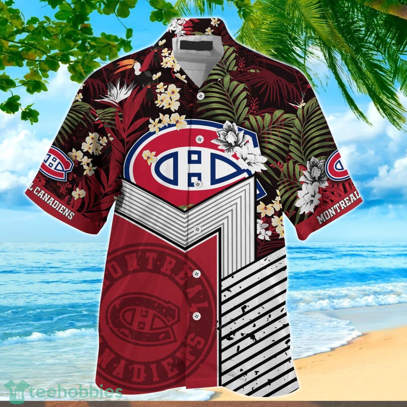 Montreal Canadiens NHL Flower Tropical Hawaiian Shirt And Short Limited Edition Product Photo 2 Montreal Canadiens NHL Flower Tropical Hawaiian Shirt And Short Limited Edition Product Photo 2
