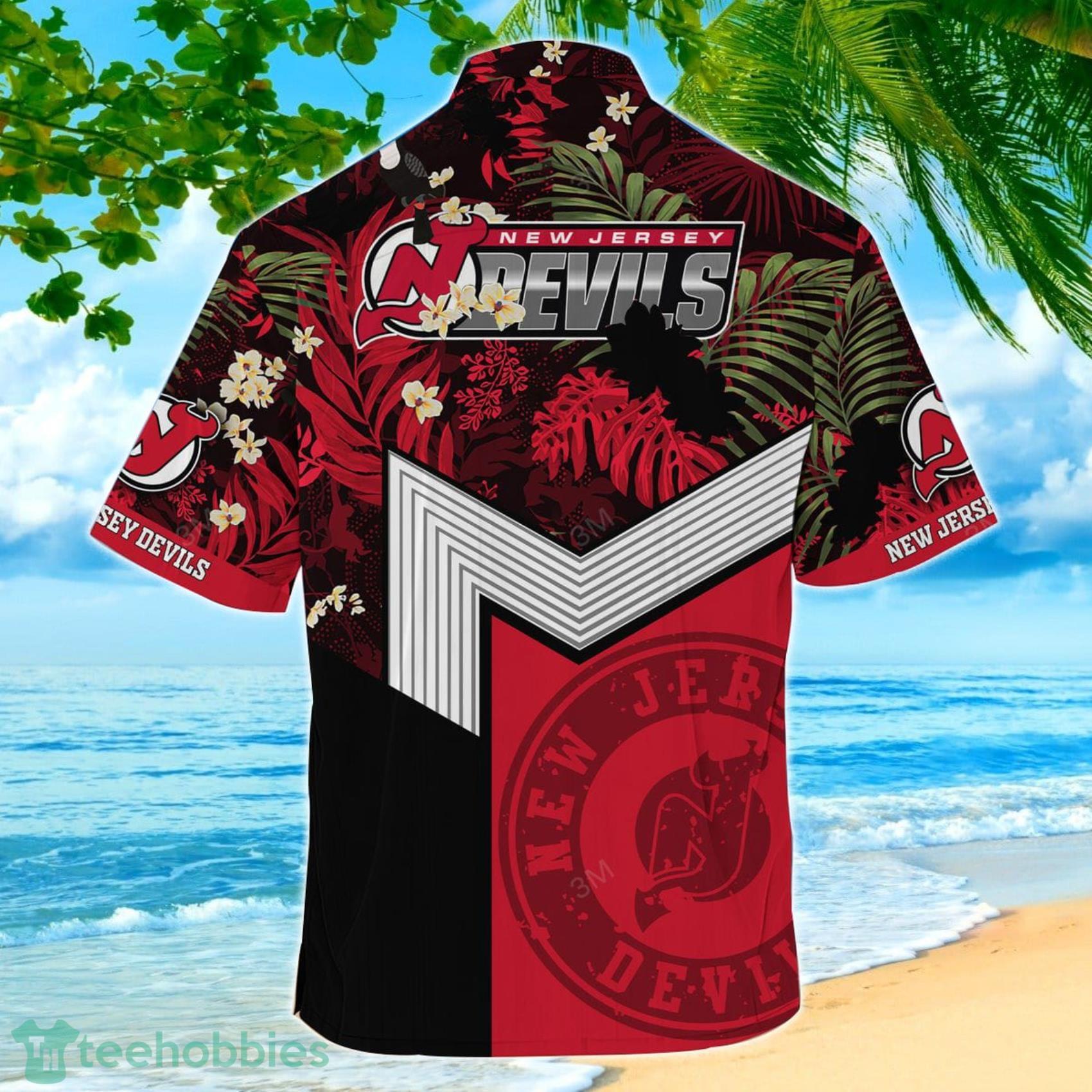 New Jersey Devils Hawaiian shirts Tropical Flower Short Sleeve - 89 Sport  shop