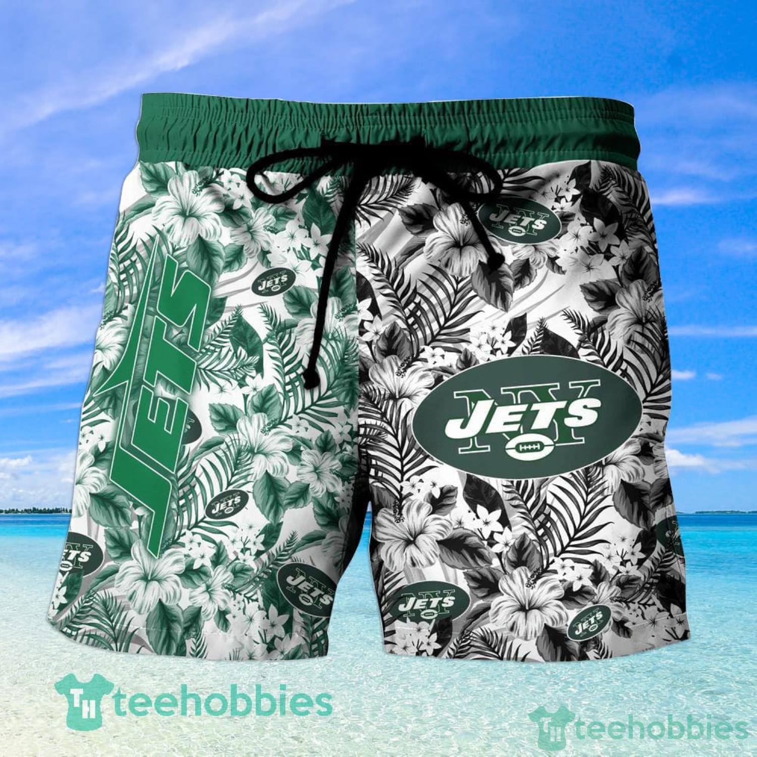 New York Jets NFL Flower Floral Pattern Hawaiian Shirt And Short