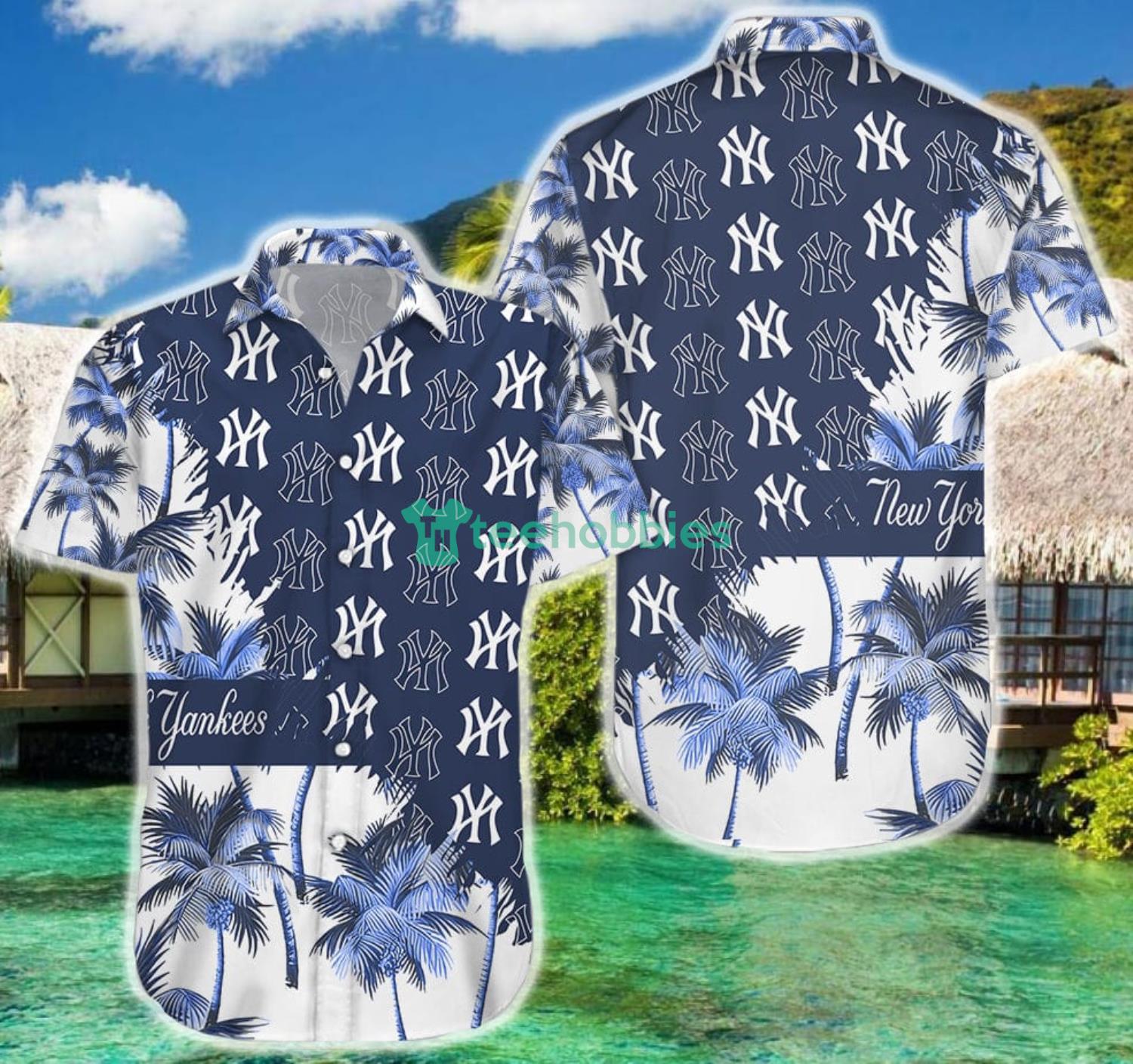 Personalized Tropical Plant MLB Baseball NY Yankees Hawaiian Shirt