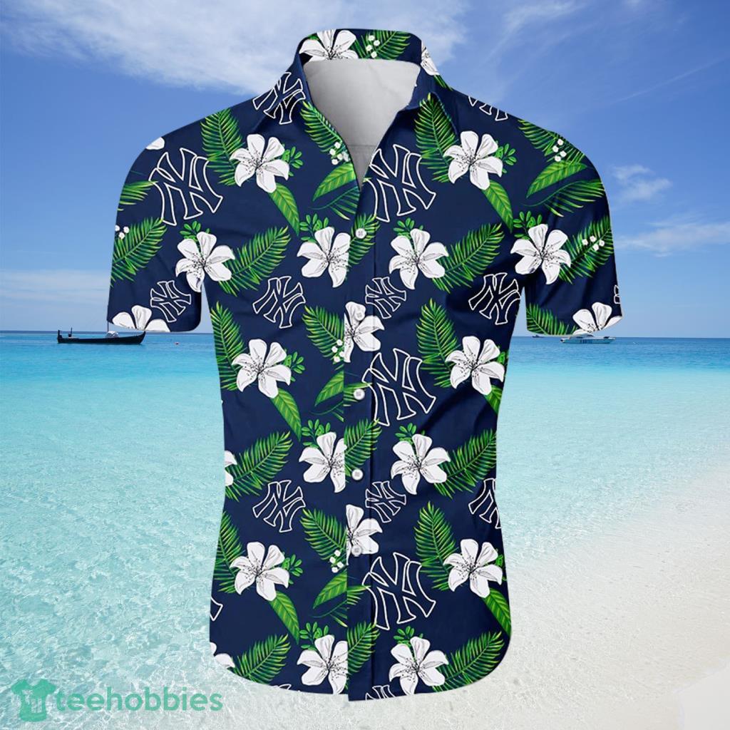 Ny Yankees Hawaiian Shirt Tropical Pattern- Hawaii Shirt- Hao in 2023