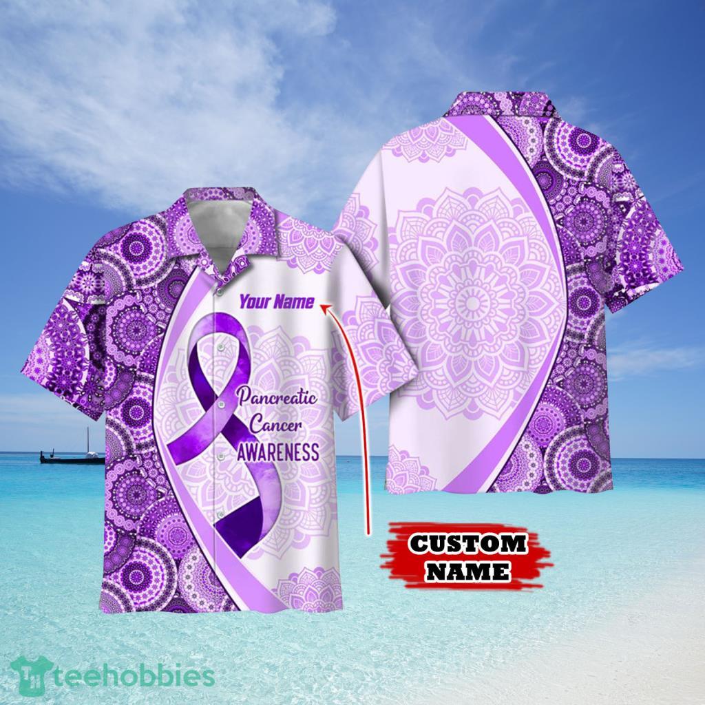 Pancreatic Cancer Awareness Hawaiian Shirt Personalized For Men, Women - Pancreatic Cancer Awareness Hawaiian Shirt Personalized For Men, Women